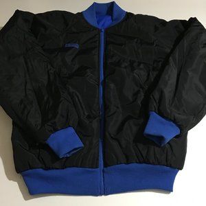 Columbia Mens Medium Black Blue Reversible Jacket